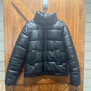Anthropology Avec Les Filles Black Puffer Jacket